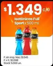 Changomas Isotónicas full sport oferta
