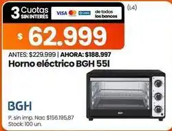 Changomas Bgh - horno eléctrico 55i oferta