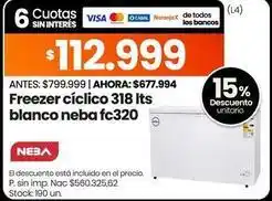 Changomas Neba - freezer cíclico 318 its blanco neba fc320 oferta