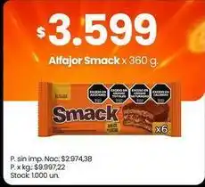 Changomas Alfajor smack oferta