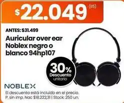 Changomas Noblex - auricular over ear 94hp107 oferta