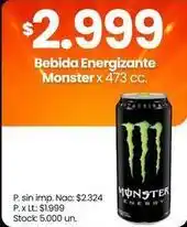 Changomas Monster - bebida energizante oferta