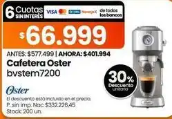 Changomas Oster - cafetera bvstem7200 oferta