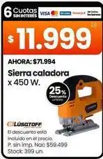 Changomas Lusqtoff - sierra caladora x 450 w oferta