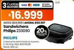 Changomas Philips - sandwichera 233090 oferta