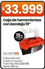 Changomas Silver - caja de herramientas con bandeja 19 oferta