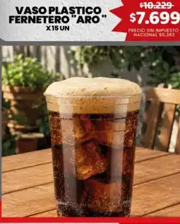 Makro vaso plastico fernetero aro oferta