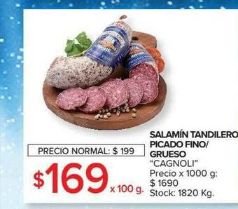 Carrefour Market Salamín Tandilero Picado Fino Grueso oferta