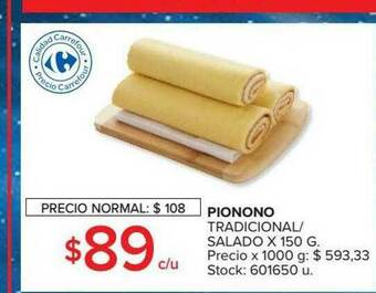 Carrefour Market Pionono Tradicional Salado oferta