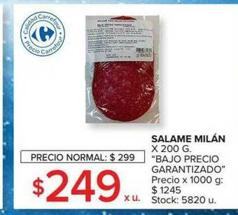Carrefour Market Salame Milán oferta
