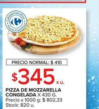 Carrefour Market Pizza De Mozzarella Congelada oferta
