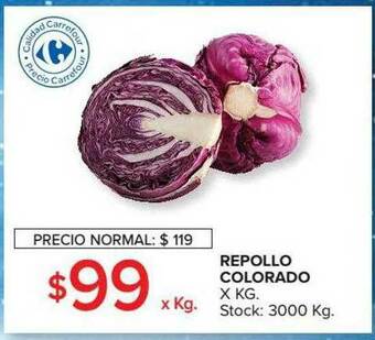 Carrefour Market Repollo Colorado oferta