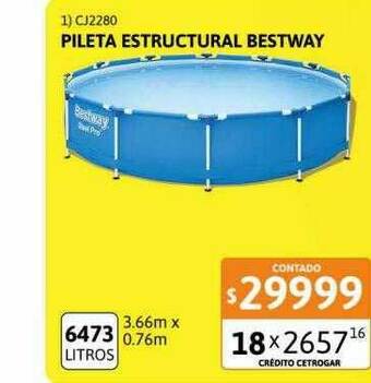 Cetrogar Pileta Estructural Bestway oferta