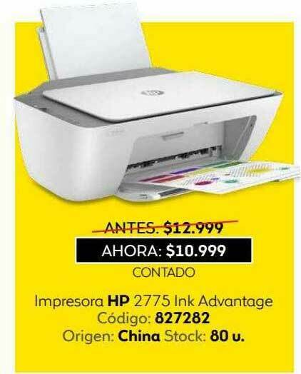 Impresora Hp 2775 Ink Advantage oferta en Coppel