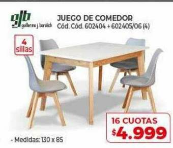 Naldo Lombardi Juego De Comedor Glb oferta