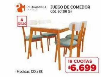 Naldo Lombardi Pergamino Juego De Comedor oferta