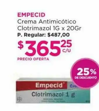 Punto de Salud Empecid Crema Antimicótico Clotrimazol 1g 25% De Descuento oferta