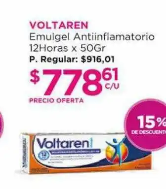 Punto de Salud Voltaren Emulgel Antiinflamatorio 12 Horas 15% De Descuento oferta