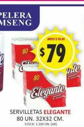 Supermercados Becerra Servilletas Elegante oferta