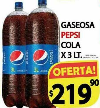 Supermercados Mariano Max Gaseosa Pepsi Cola oferta