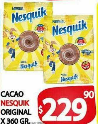 Supermercados Mariano Max Cacao Nesquik oferta
