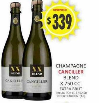 Supermercados Becerra Champagne Canciller Blend oferta