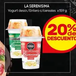 Nini Mayorista LA SERENISIMA Yogurt descr./Entero c/cereales oferta