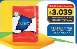 Carrefour Maxi Taraguí - yerba mate c/palo orig crol 4flex x 1kg oferta