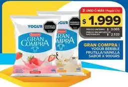Carrefour Maxi Gran compra - yogur bebible frutilla oferta