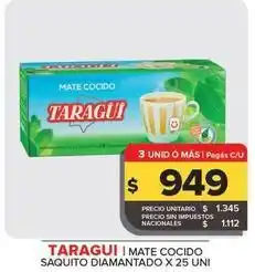 Carrefour Maxi Taraguí - mate cocido saquito diamantado x 25 uni oferta