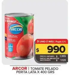 Carrefour Maxi Arcor - tomate pelado perita lata x 400 grs oferta