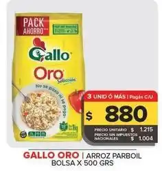 Carrefour Maxi Gallo oro - arroz parboil bolsa x 500 grs oferta