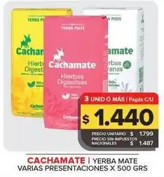 Carrefour Maxi Cachamate - yerba mate varias presentaciones x 500 grs oferta