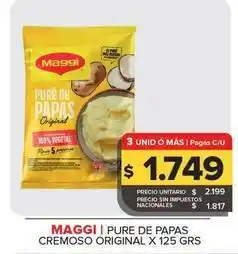Carrefour Maxi Maggi - pure de papas cremoso original x 125 grs oferta