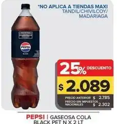 Carrefour Maxi Pepsi - gaseosa cola black pet oferta