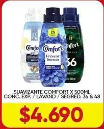 Supermercados Tadicor Comfort - suavizante comfort x 500ml conc. exp. / lavandina segred. 36 & 48 oferta