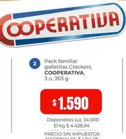 Cooperativa Obrera Coperativa - galletitas crackers oferta