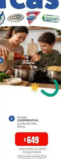 Cooperativa Obrera Coop - arvejas oferta