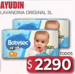 Masivos Babysec lavandina original 2l oferta