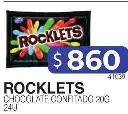 Masivos Rocklets chocolate confitado oferta