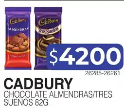 Masivos Cadbury chocolate almendras/tres sueños oferta