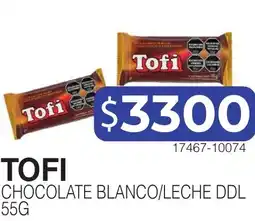 Masivos Tofi chocolate blanco/leche ddl oferta