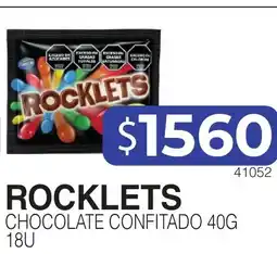 Masivos Rocklets chocolate confitado oferta