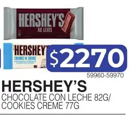 Masivos Hershey's chocolate con leche cookies creme oferta