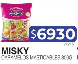 Masivos Misky caramelos masticables oferta