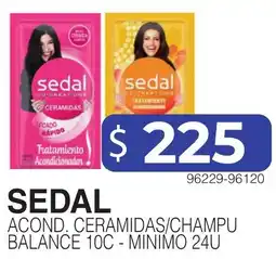 Masivos Sedal acond. ceramidas/champu balance 10c oferta
