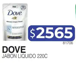 Masivos Dove jabon liquido 220c oferta