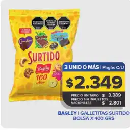 Carrefour BAGLEY galletitas surtido bolsa oferta