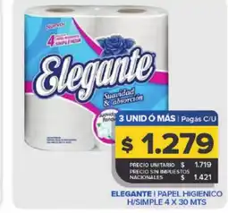 Carrefour ELEGANTE Papel higienico oferta