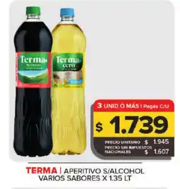 Carrefour TERMA i aperitivo s/alcohol varios sabores oferta
